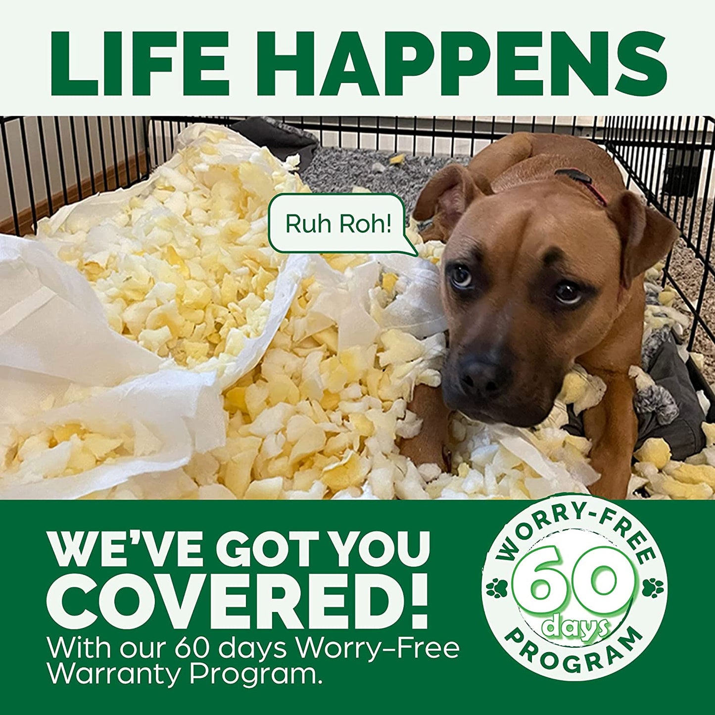 Pillow Dog Bed for Large Dogs W/ Removable Bolsters & Washable Cover - Plush & Woven Decor Comfy Couch Sofa - Diamond Blue, Jumbo/Xl